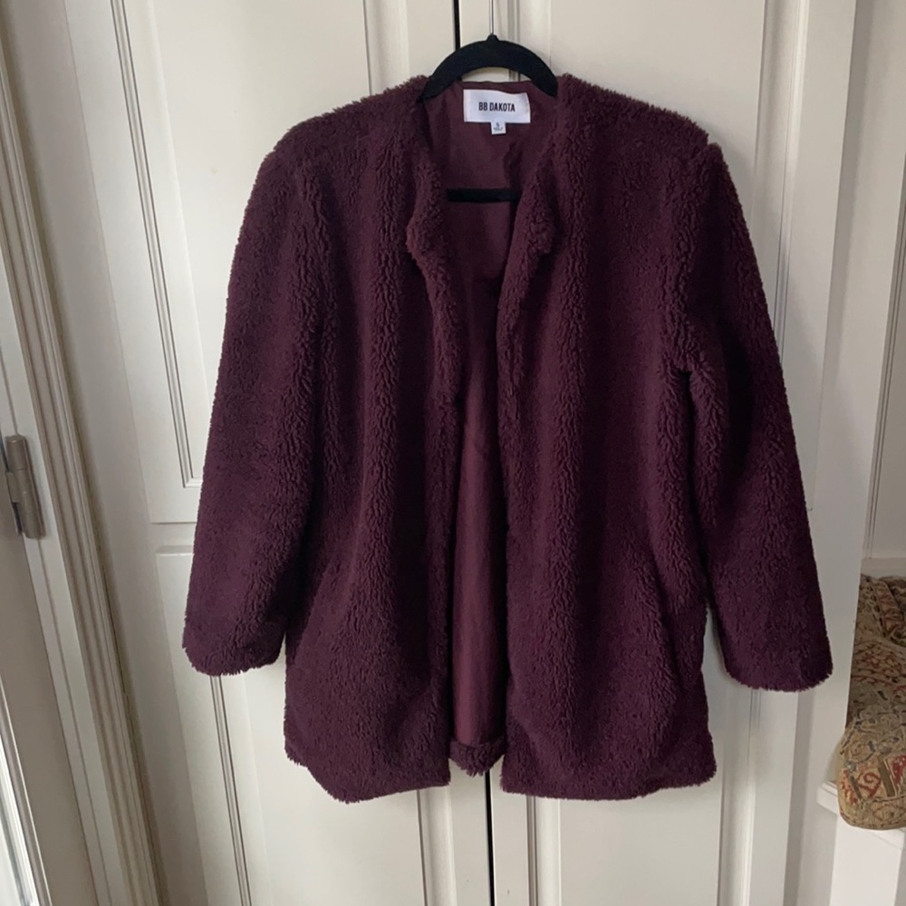 BB Dakota plum Sherpa jacket